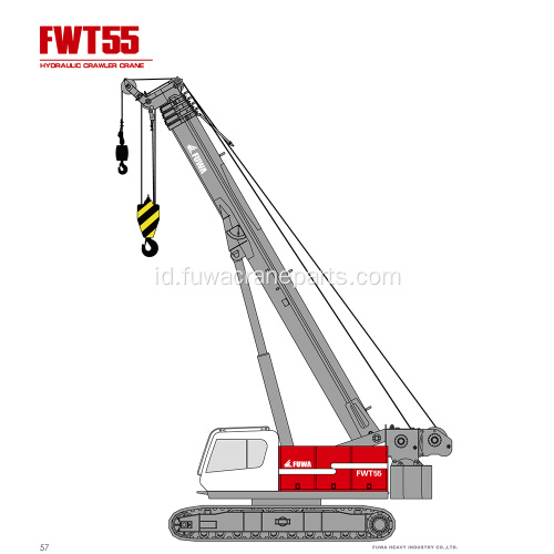 Crawler Crane dengan Telescopic Boom